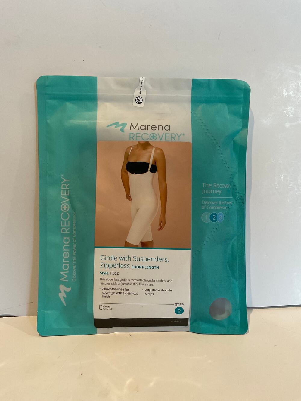 Marena Recovery Girdle with Suspenders Zipperless SHORT LENGTH FBS2 SMALL Black